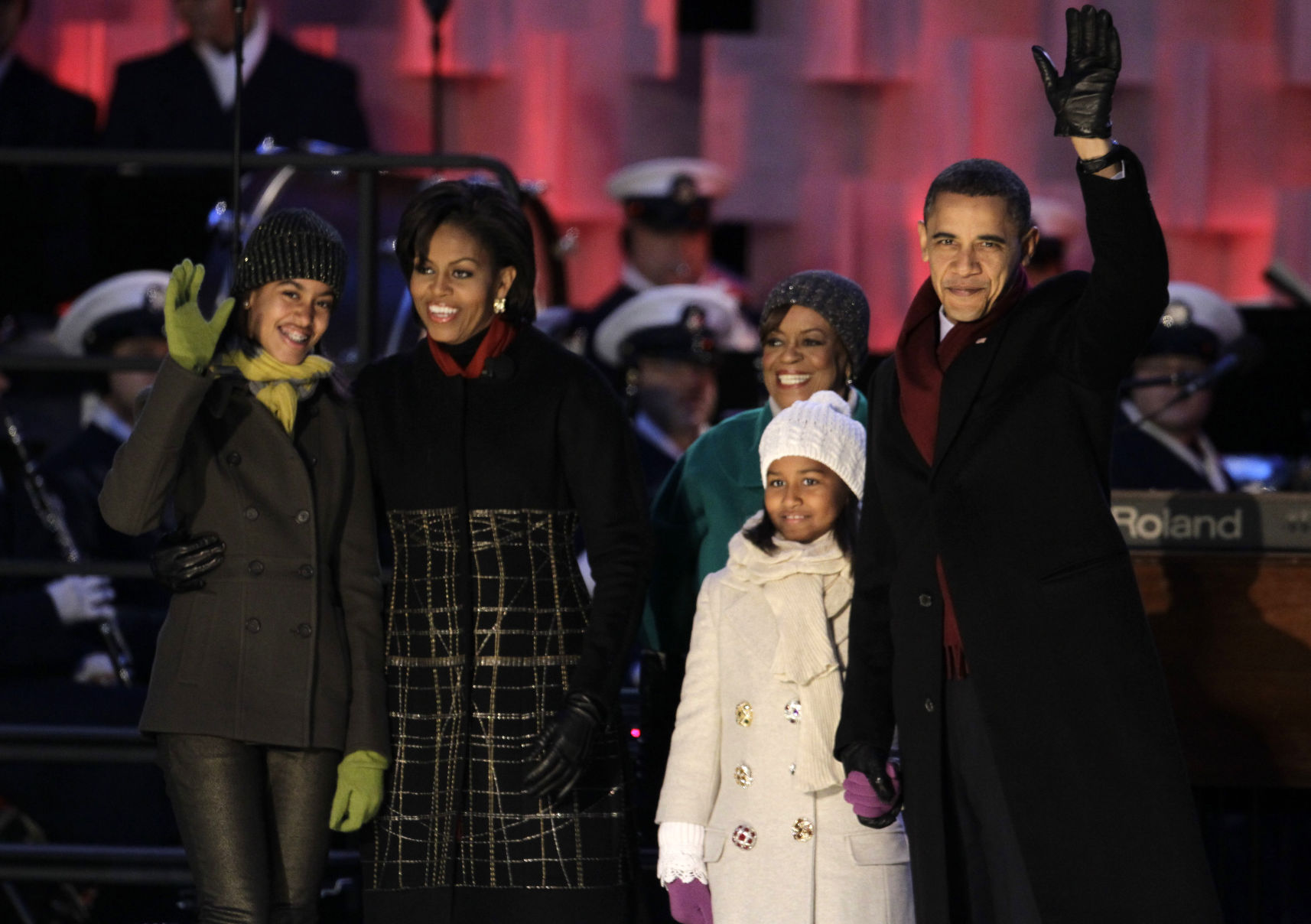 Barack Obama, Michelle Obama, Malia Obama, Sasha Obama, Marian Robinson